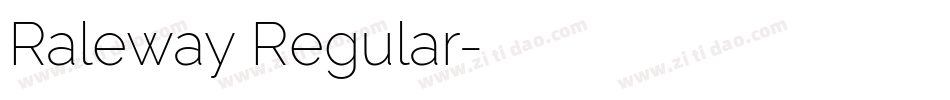 Raleway Regular字体转换